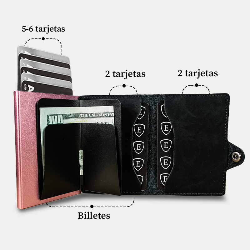Pack Billetera Black Pink + Localizador
