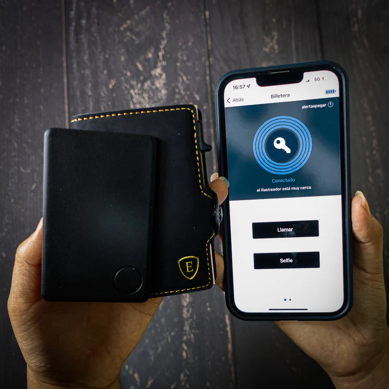 Pack Billetera Dark Gray + Localizador