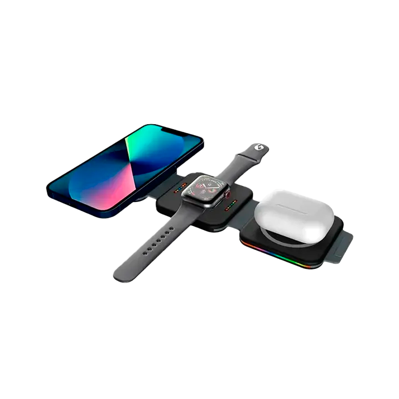 Cargador inalámbrico 3 en 1