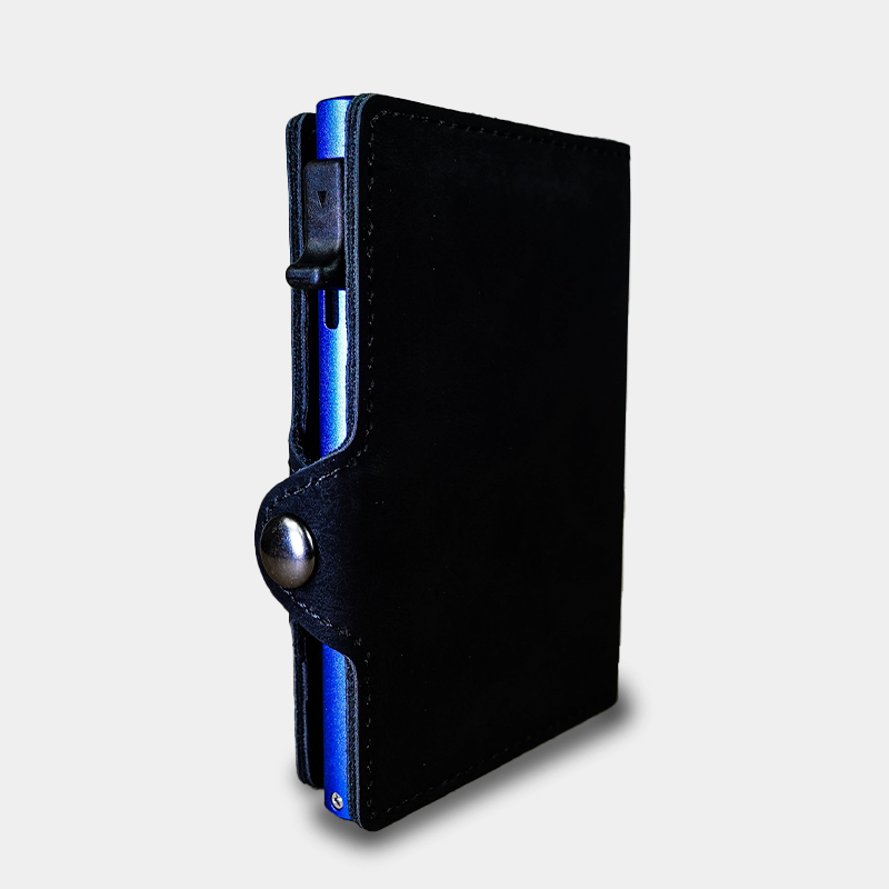 Pack Billetera Black Blue + Localizador