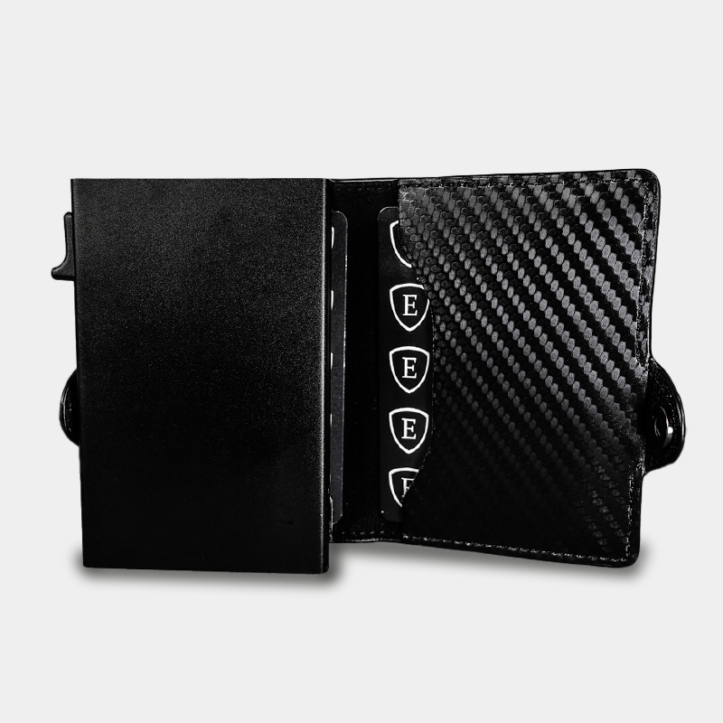 Pack Billetera Carbon Fiber Black + Localizador