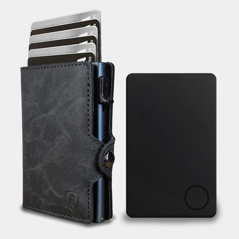 Pack Billetera Dark Gray + Localizador