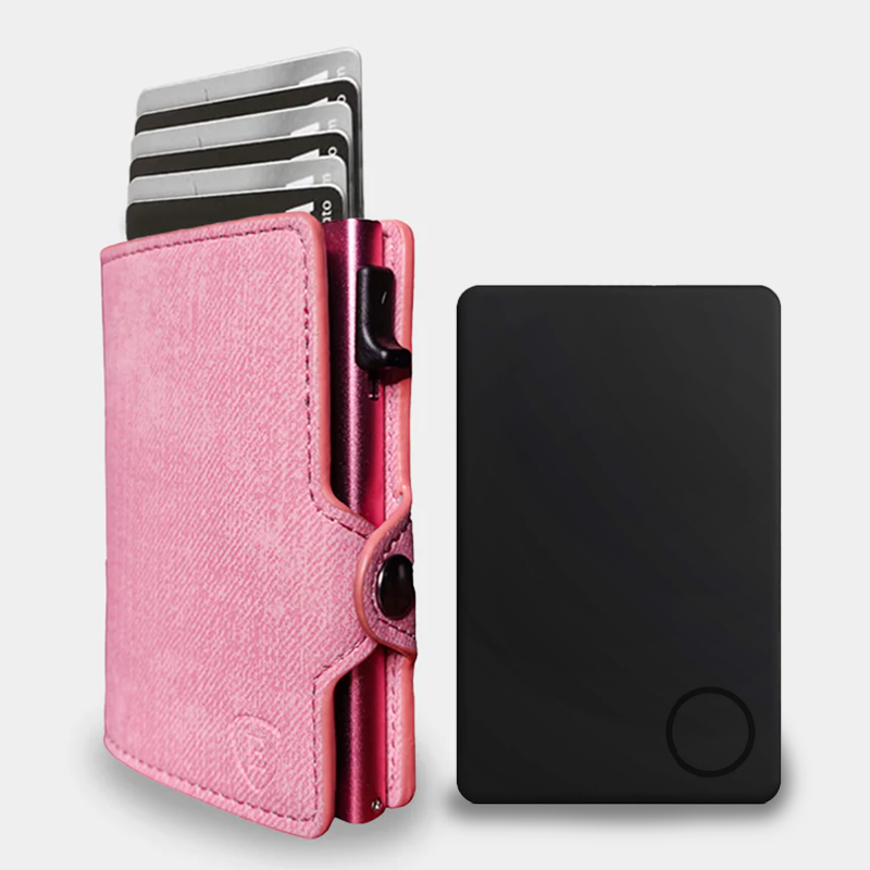 Pack Billetera Full Pink + Localizador