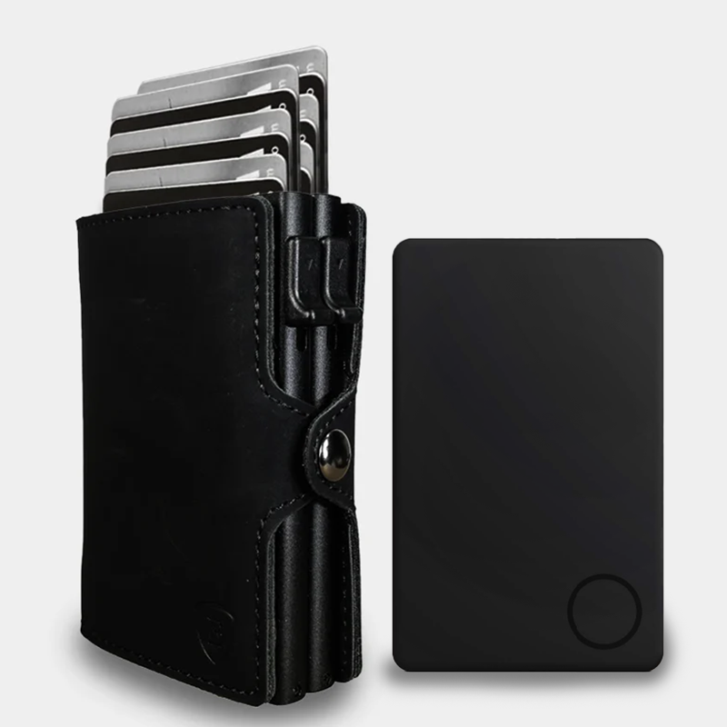 Pack Billetera Double Black + Localizador